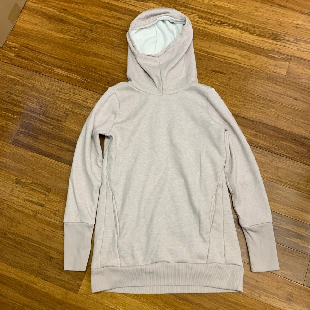 Fabletics Hoodie Womens Small Pullover Sweatshirt Tunic Thumb‎ Holes Athleisure